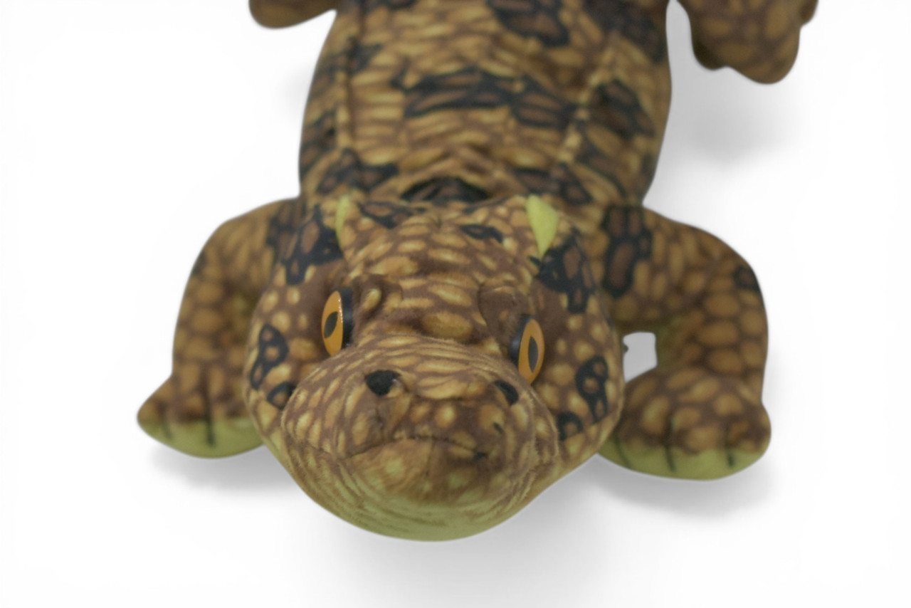 Alligator, Crocodile, Brown, Very High Quality, Stuffed Reptile, Educational, Plush Realistic Figure, Lifelike Model, Replica, Toys, Kids, Gift, 27 Inches. RI01 BB327