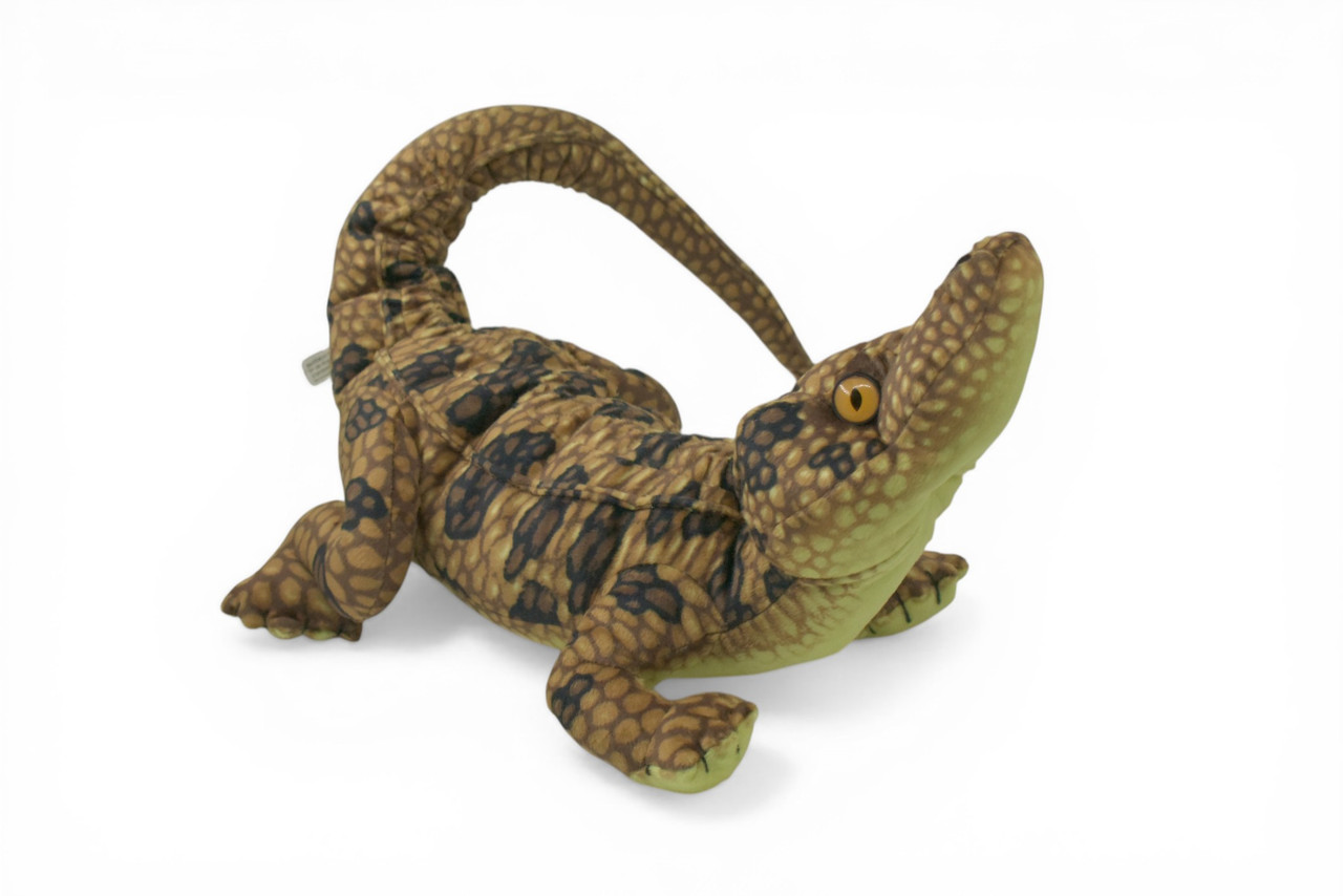 Alligator, Crocodile, Brown, Very High Quality, Stuffed Reptile, Educational, Plush Realistic Figure, Lifelike Model, Replica, Toys, Kids, Gift, 27 Inches. RI01 BB327
