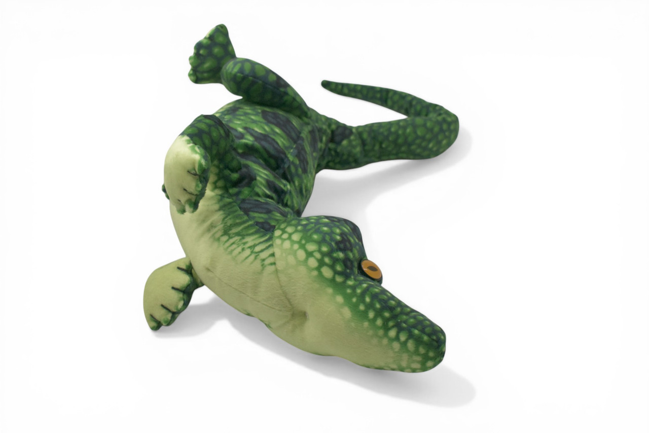 Alligator, Crocodile, Green, Very High Quality, Stuffed Reptile, Educational, Plush Realistic Figure, Lifelike Model, Replica, Toys, Kids, Gift, 27 Inches. RI03 BB329 