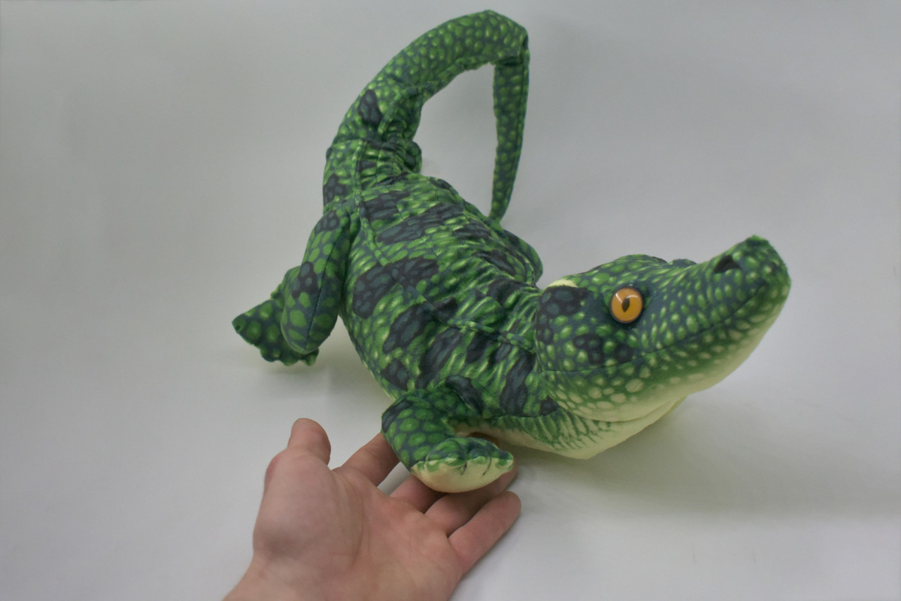 Alligator, Crocodile, Green, Very High Quality, Stuffed Reptile, Educational, Plush Realistic Figure, Lifelike Model, Replica, Toys, Kids, Gift, 27 Inches. RI03 BB329 