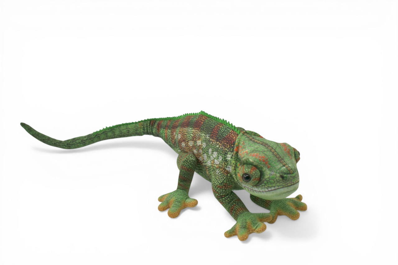 Chameleon, Green, tree-dwelling lizard, Museum Quality, Stuffed Reptile, Educational, Plush Realistic Figure, Lifelike Model, Toys, Kids, Gift, 19 Inches. RI05 BB329