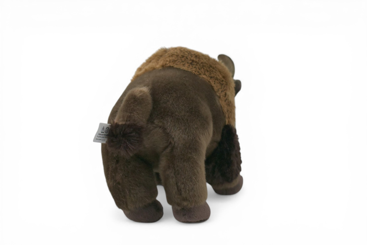 Buffalo, Bison, American buffalo, Very High Quality, Stuffed, Educational, Plush Realistic Figure, Lifelike Model, Replica, Toys, Kids, Gift, 12 Inches. RI07 BB327 (RI07BB327
