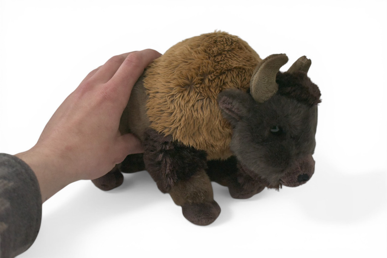 Buffalo, Bison, American buffalo, Very High Quality, Stuffed, Educational, Plush Realistic Figure, Lifelike Model, Replica, Toys, Kids, Gift, 12 Inches. RI07 BB327 (RI07BB327