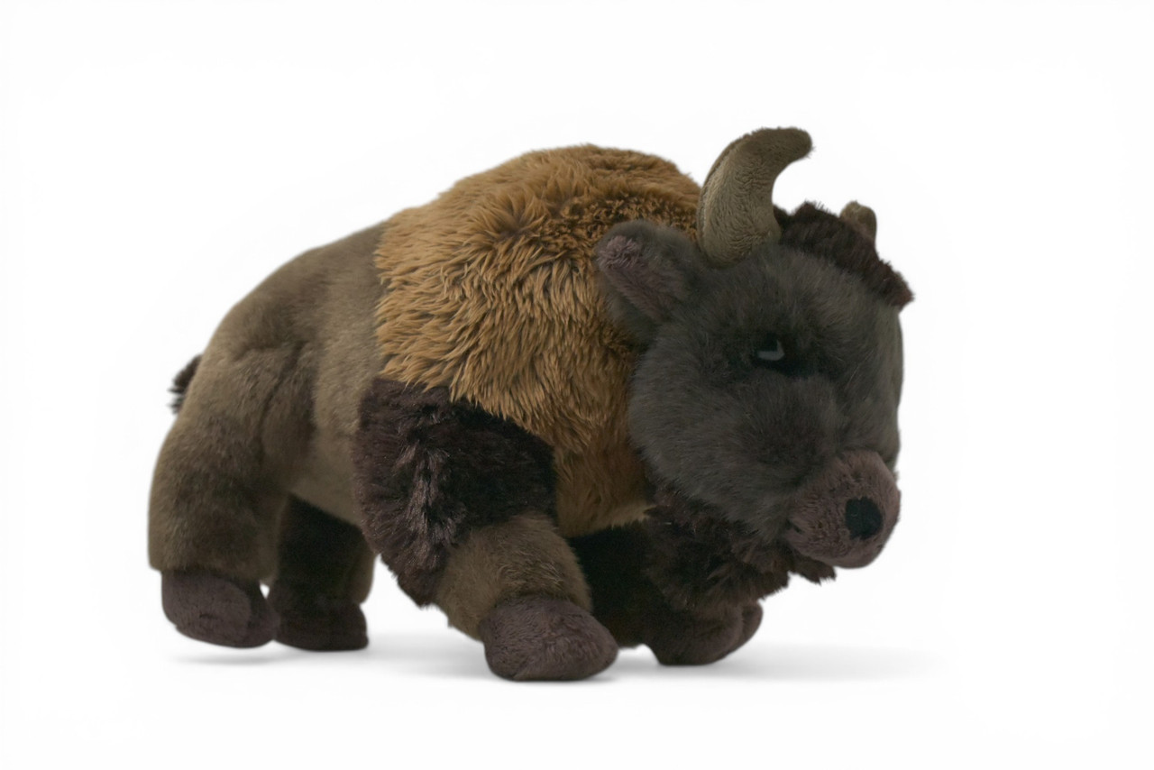 Buffalo, Bison, American buffalo, Very High Quality, Stuffed, Educational, Plush Realistic Figure, Lifelike Model, Replica, Toys, Kids, Gift, 12 Inches. RI07 BB327 (RI07BB327