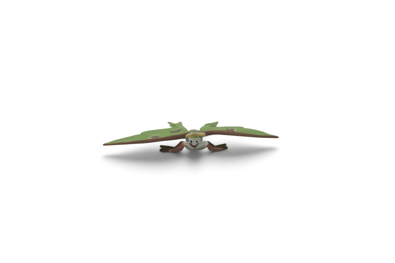 Luna Moth, Actias luna, Museum Quality, Hand Painted, Hard Rubber Insect, Educational, Toy Figure, Diorama Model, Replica, Kids, Gift,   4 Inches.  CH1059 BB221