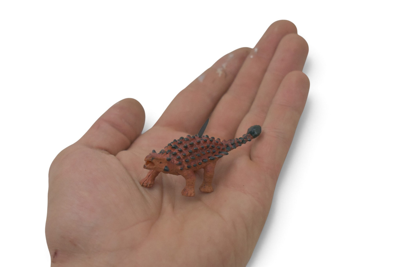 Salchania Dinosaur, ankylosaur, Late Cretaceous, Museum Quality, Hand Painted, Rubber, Realistic, Toy, Figure, Model, Kids, Educational, Gift, 2 1/2 Inches. CH1065 BB222 