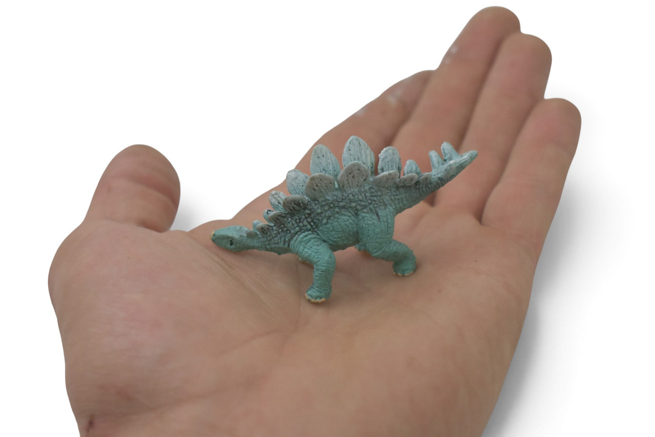 Stegosaurus Dinosaur, Late Jurassic, Herbivorous, Museum Quality, Hand Painted, Rubber, Realistic, Toy, Figure, Model, Kids, Educational, Gift,   2 1/2 Inches.   CH1069 BB222 