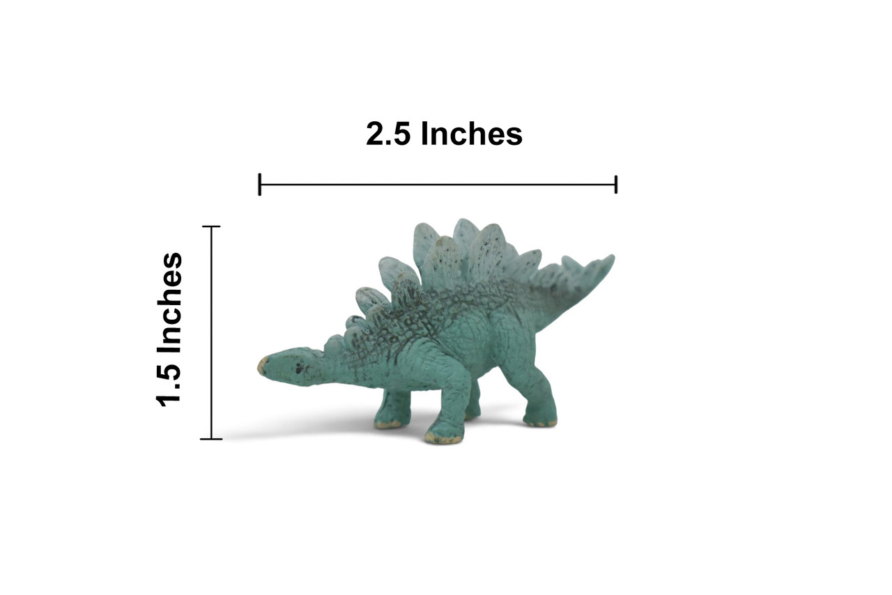 Stegosaurus Dinosaur, Late Jurassic, Herbivorous, Museum Quality, Hand Painted, Rubber, Realistic, Toy, Figure, Model, Kids, Educational, Gift,   2 1/2 Inches.   CH1069 BB222 