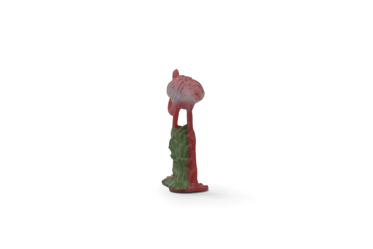 Flamingo, Phoenicopteridae, Very Nice Design, Educational, Hand Painted, Realistic, Rubber Bird, Figure, Diorama Model, Toy, Kids, Gift,       1 1/2 Inches.    CH1084 BB223