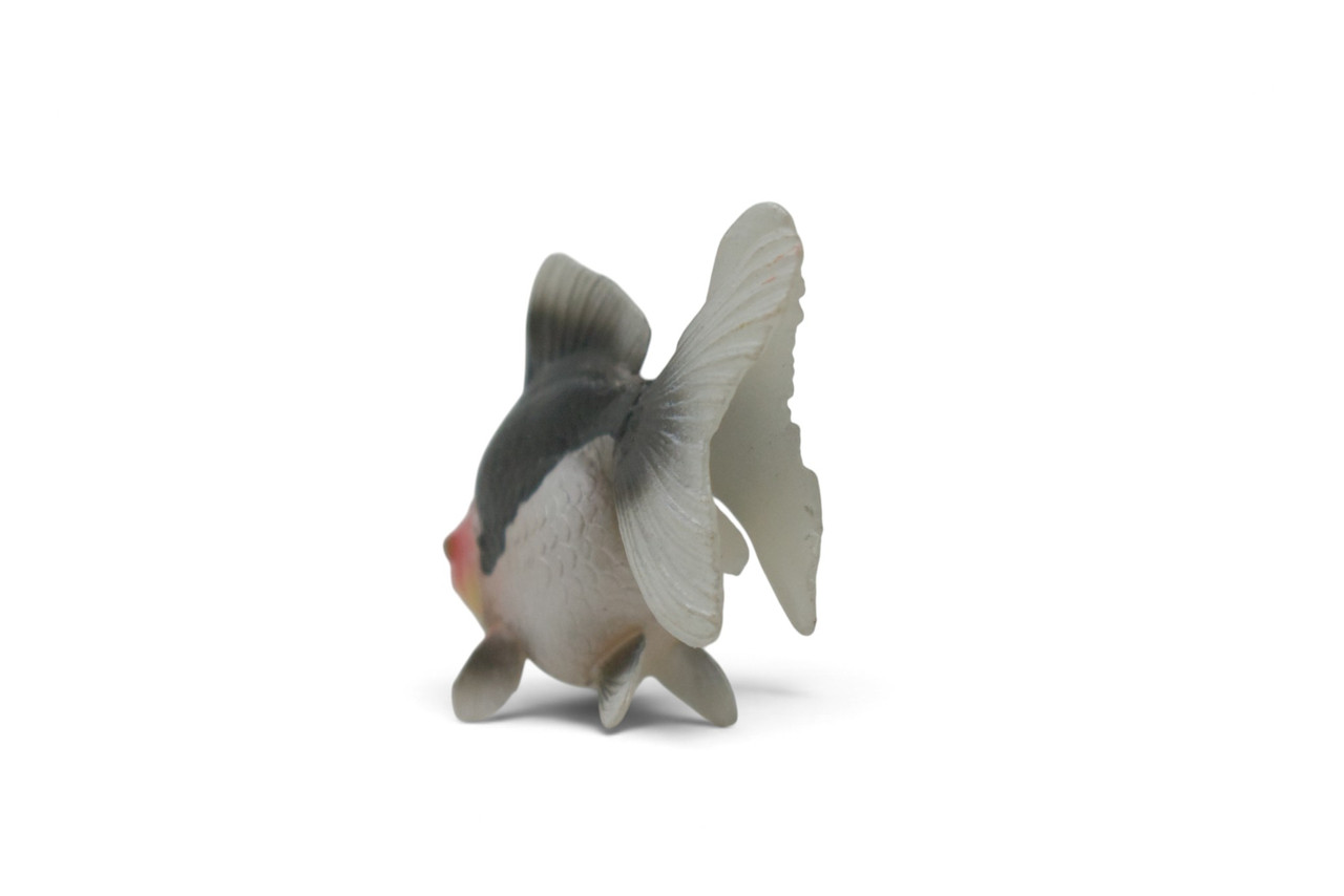 Ryukin Goldfish, (Carassius auratus), Museum Quality, Educational, Hand Painted, Rubber Fish, Realistic Figure, Diorama Model, Replica, Toy, Kids, Gift,  2 Inches.  CH1087 BB223