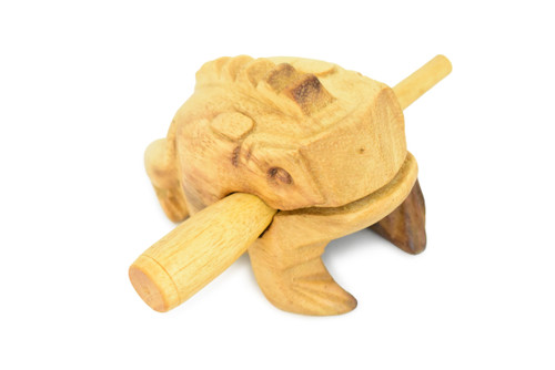 Frog, Toad, This 4" Original hand carved wooden noise making frog toy is Hand Made in Northern Thailand. Educational, Hand Made, Figure, Model, Gift,        TH70 BB69