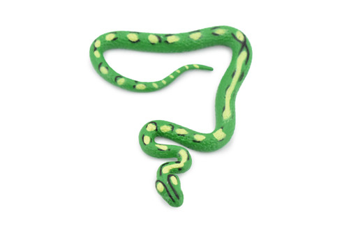 Guatemalan Palm Viper, Rubber Snake, Reptile, Hand Painted, Realistic, Very Nice Rubber Design, Educational, Diorama Model, Lifelike, Toy,  3 Inches. 