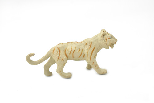 Tiger, White, Realistic Toy Model Plastic Replica Animal Kids Educational Gift  3" F7029 B26