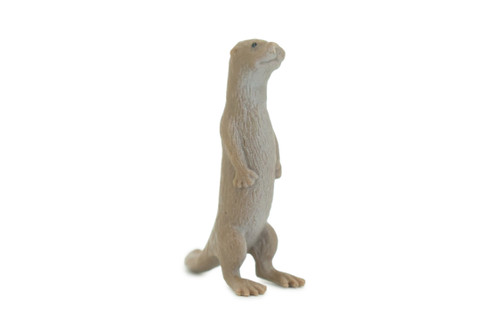 River Otter Standing, Very Nice Rubber Animal, Educational, Hand Painted, Realistic Figure, Lifelike Design, Toy, Kids, Gift, 2 Inches.
