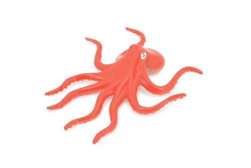 Octopus, Octopuses, Rubber, Octopodes, Educational, Realistic Hand Painted, Figure, Lifelike Figurine, Replica, Gift,       3 1/2"     F022 B23   