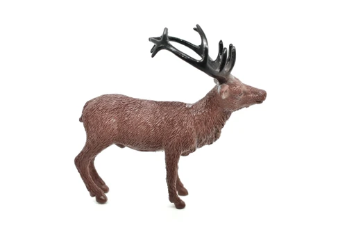Elk, Wapiti, Very Nice Plastic Animal, Educational, Toy, Kids, Realistic Figure, Lifelike Model, Figurine, Replica, Gift,    4 Inches