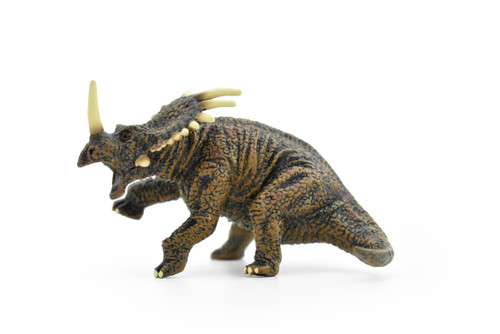 Styracosaurus Dinosaur,  Museum Quality Plastic Replica, Hand Painted Figurines      4"W x 2.5"H     F8001 B115