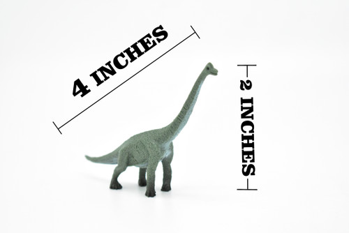 Brachiosaurus Dinosaur, Museum Quality, Animal, Educational, Realistic Hand Painted, Figure, Lifelike Model, Vintage Replica, Toy,   4 Inches. 