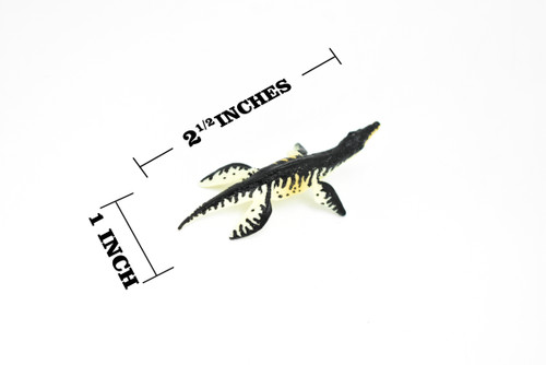 Liopleurodon Dinosaur, Museum Quality, Animal, Educational, Realistic Hand Painted, Figure, Lifelike Model, Vintage Replica, Toy,   2 1/2 Inches. 