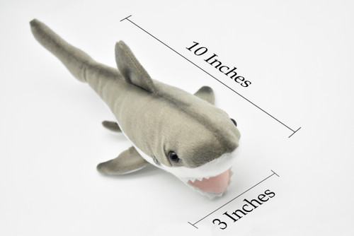 Great White Shark, Fish,  Realistic, Lifelike, Stuffed, Soft, Toy, Educational, Animal, Kids, Gift, Very Nice Plush Animal       10"      F2408 BB60