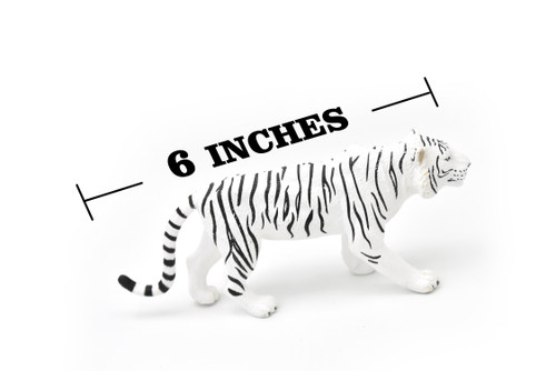 Tiger, White, Realistic Toy Model Plastic Replica Animal, Kids Educational Gift  6"  M092 B606
