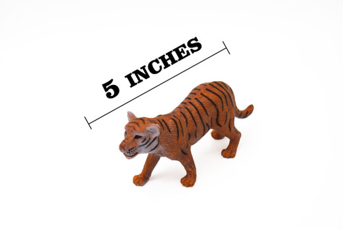 Tiger Cub, Museum Quality, Realistic, Organic Rubber, Animal Design, Educational, Hand Painted, Figure, Lifelike, Model, Replica, Toy, Kids, 5 Inches.