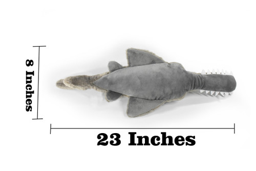 Sawtooth Shark, Sawfish, Realistic, Stuffed, Soft, Toy, Educational, Kids, Gift, Plush Animal   23"   PZ013 B454