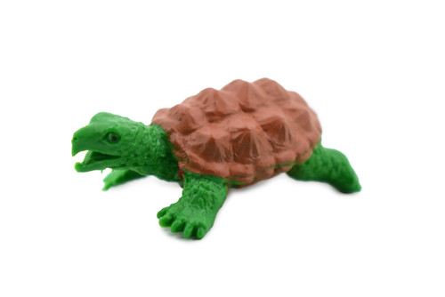Turtle, Alligator Snapping Turtle, Plastic Reptile, Educational, Realistic, Figure, Lifelike Model, Figurine, Replica, Gift,      2"       F1748 B77