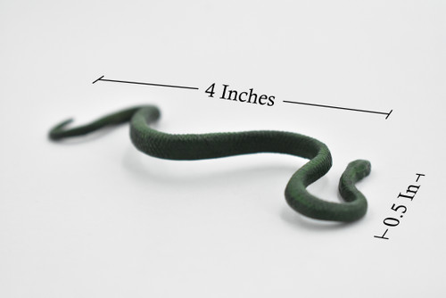 Water Moccasin Snake, Rubber Reptile, Educational, Realistic, Figure, Lifelike Model, Figurine, Replica, Toys, Kids, Gift,     4 Inches. 