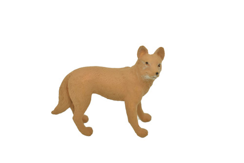 Dingo, Wild Dog, Australia's unique Animal, Very Nice Rubber Design, Educational Figure, Lifelike, Diorama Model, Replica, Toy, Kids, Gift,    2 Inches. 