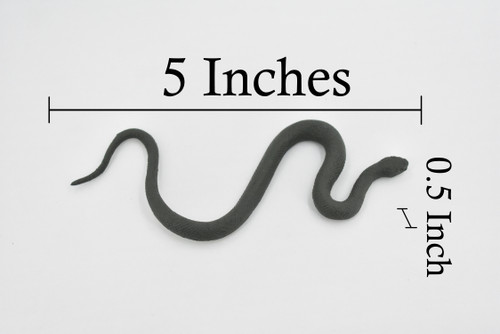 Snake, Smooth Earth Snake, Rubber Reptile, Educational, Realistic Hand Painted, Figure, Lifelike Model, Figurine, Replica, Gift,     5"      F2046 B39