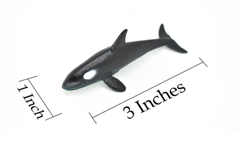 Orca, Killer Whale, Very Nice Rubber Replica 3-inch  - F218 B36
