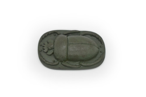 Scarab Carving, Ancient Egyptian Heiroglyphics on the Bottom, Very Nice Plastic Reproduction 1 3/4"   F3103 B211