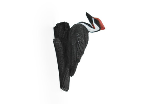 Pileated Woodpecker, Very Nice Rubber Bird, Educational, Realistic, Hand Painted, Figure, Lifelike Model, Figurine, Replica, Gift,   2 1/2"    F3391 B27
