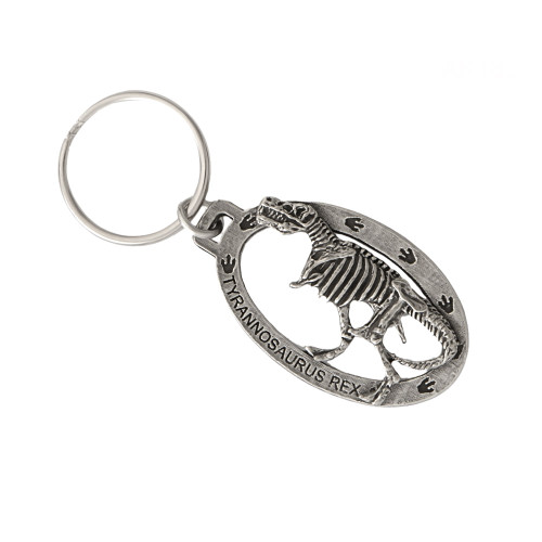 T-Rex Fossilized Body Pewter Keychain, A182KC