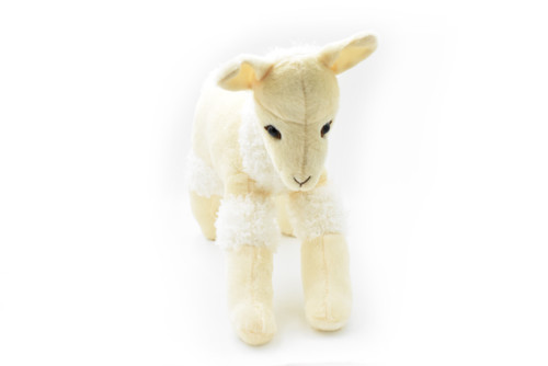 Llama, White Plush Animal 15"T x 12"L x 6"W PZ038-B478
