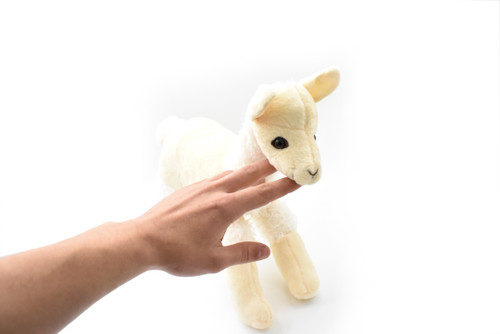 Llama, White Realistic Cute Stuffed Animal Plush Toy, Kids Educational Gift  15" PZ038 B478