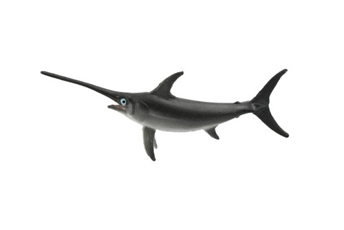 Swordfish, Broadbills, Billfish, Rubber Fish, Realistic Toy Figure, Model, Replica, Kids, Hand Painted, Educational, Gift,      3 1/2" 