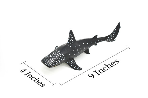 Whale Shark, Very Nice, Hand Painted, Rubber, Marine Fish, Educational, Realistic, Figure, Replica, Toy, Kids, Educational,    9 Inches.