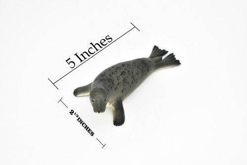 Seal, Grey, Realistic Toy Model Plastic Replica, Kids Educational Gift   4.5" M041 B638