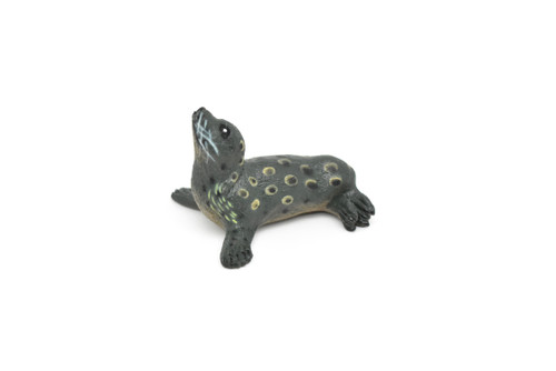 Spotted Seal, Realistic, Plastic Animal Design, Educational, Hand Painted, Figure, Lifelike, Diorama Model, Replica, Toy,  2 1/2 Inches