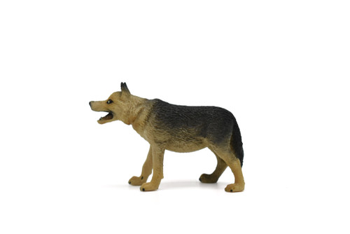 Wolf, Museum Quality, Realistic Plastic Animal Design, Educational, Hand Painted, Figure, Lifelike, Model, Figurine, Replica, Gift,       3"     CWG189 BB44  