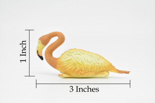 Flamingo, Greater Pink Flamingo, Hand Painted, Museum Quality, Realistic, Educational, Lifelike Figure, Diorama Model, Toy,  3 Inches  