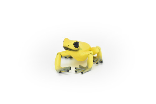 Frog, Yellow, Dart,  Museum Quality Rubber Animal, Educational, Toy, Kids, Realistic Hand Painted Figure, Lifelike Model, Figurine, Replica, Gift,   2"   CWG247 B239