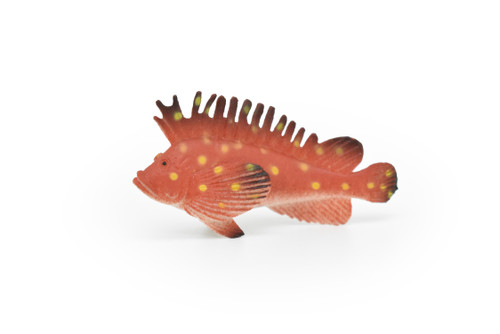 Spotted Kelpfish, Tropical Fish, Gibbonsia elegans, Hand Painted, Realistic, Plastic Fish Design, Saltwater, Educational, Lifelike, Diorama Model, Toy,  2 Inches. 