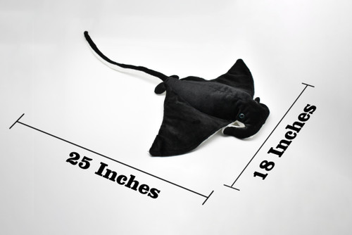 Manta Ray, Devilfish, Mobula, Blanketfish, Very Nice Plush, Stuffed Fish, Educational, Realistic Figure, Lifelike Model, Replica, Toy, Kids,  25 Inches.  