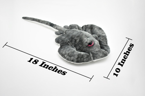 Stingray with Big Eyes, Sea Rays, Myliobatoidei, Very Nice Plush, Stuffed Fish, Educational, Realistic Figure, Lifelike Model, Replica, Toy, Kids,  18 Inches. 