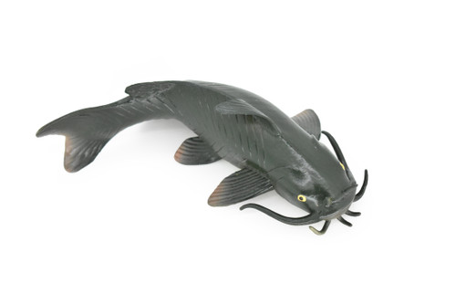 Catfish, Toy, Freshwater Fish, Bullheads, Very Realistic Rubber Figure, Model, Educational, Animal, Hand Painted Figurines,   6"     CH031 BB72