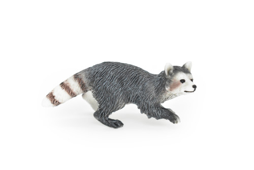 Raccoon Toy, Very Realistic Rubber Figure, Model, Educational, Animal, Hand Painted Figurines,       3"       CH080 BB82