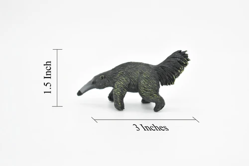 Anteater, Baby, Vermilingua, Very Nice Design, Hand Painted, Educational, Rubber Animal, Realistic Toy Figure, Diorama Model, Kids,  3 Inches.
